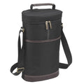Picnic at Ascot - Insulated 2 Bottle Travel Wine Tote with Corkscrew & Shoulder Strap -Black - color: Black