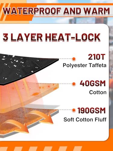 Aulock 55''W x 80''L Warm Outdoor Stadium Blanket Waterproof - Portable & Windproof Black Blanket with Sherpa Fleece Lining for Camping Winter Cold Weather