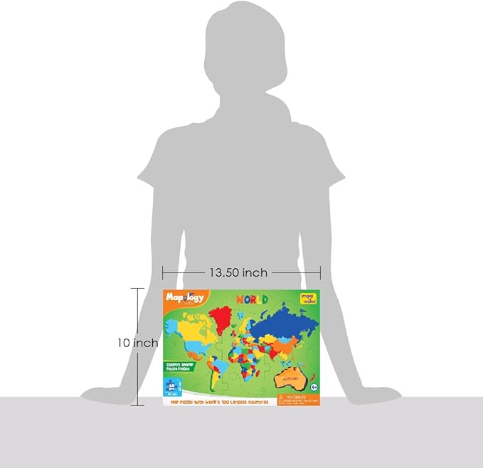 Imagimake Mapology World Map Puzzle | Educational Toys for Kids 5-7 | Puzzles for Kids Ages 4-8 | Map of The World | 6 Year Old Boy Gifts & Girl Gifts