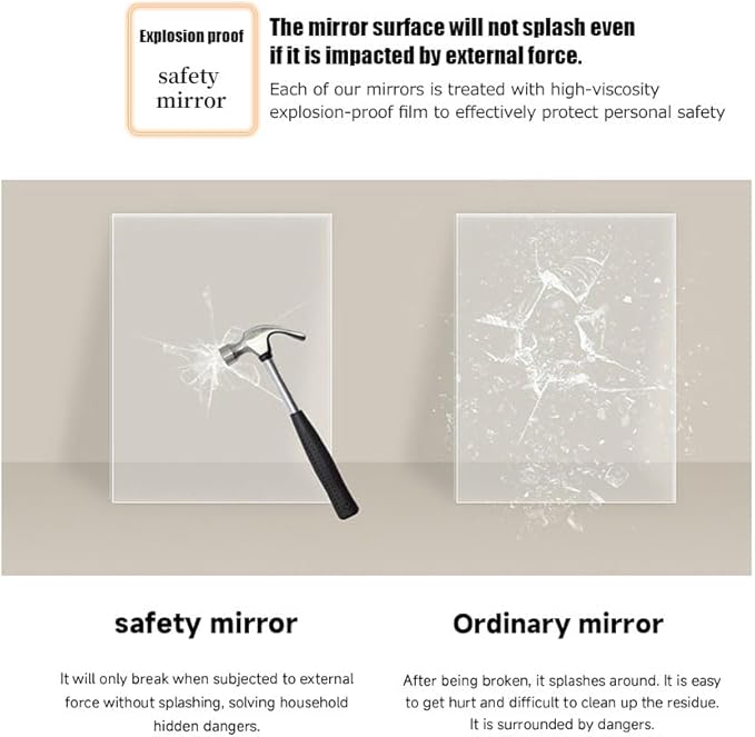 JSLJDM 500X500 mm Illuminated Backlit LED Bathroom Mirror, Wall Mounted Multifunction Bathroom Vanity Mirror with Lights and Demister Pad, Energy-Saving Illuminated Smart Mirror 80cm/31.5in Gold