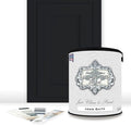 ALL-IN-ONE Paint, Durable cabinet and furniture paint. Built in primer and top coat, no sanding needed. Includes our 30 featured color card - Iron Gate (black), Gallon