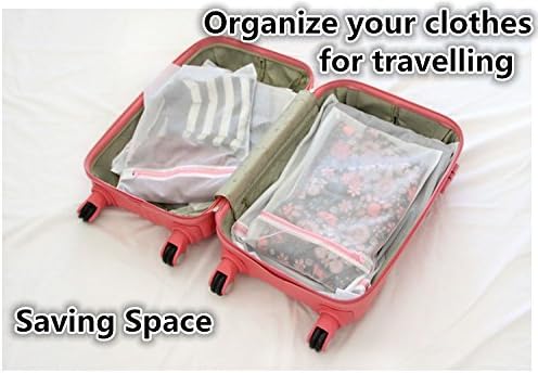 Mesh Laundry Bag, Kasiria 5 Pcs Washing Bags- for Laundry,Blouse, Hosiery, Stocking, Underwear, Bra and Lingerie, Travel Laundry Bag (X-Large)