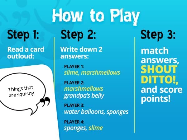 Inspiration Play Double Ditto - a Hilarious Award-Winning Family Party Game for 4-20 Players (Ages 8 and up)