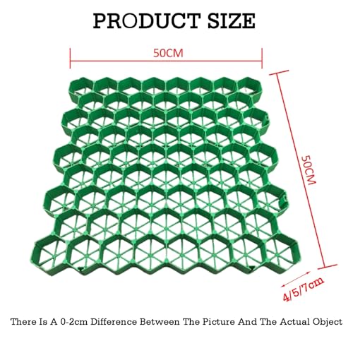 Plastic Ground Reinforcement Grid for Outdoor Grass and Gravel StabilizationDurable HeavyDuty Lawn Support for Driveways Paths and Landscaping - size: 4cm-20 pieces