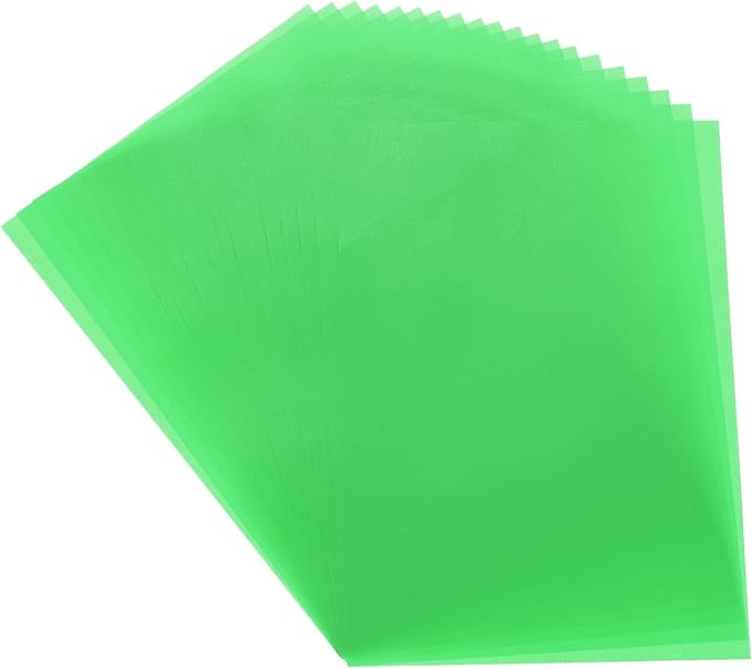 MECCANIXITY Colored Vellum Paper, 40 Sheet Green Transparency 8.3" x 5.9" Printable Vellum Paper, Translucent Vellum Sheets for Printing Wedding Invitations Ink Jet Laser Printer