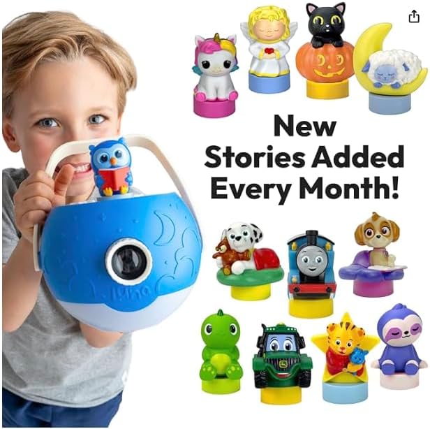 Bedtime Figurine Cartridge – Projects 5 Soothing Stories and 5 Bedtime Songs, Over 30 Minutes of Audio Content | Gift and Toy for Ages 3+