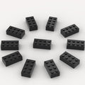 500 Piece Black 2x4 Bricks Bulk, Classic Building Block Flat, Compatible with Lego Parts and Pieces, MOC Building Bricks DIY Play Set for Kids Age 6+