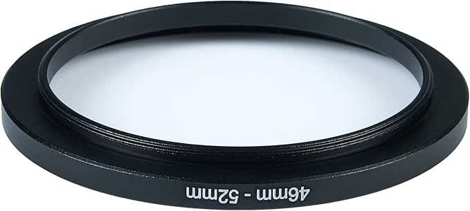 46mm to 52mm Step-Up Ring Filter Adapter for All Brands UV ND CPL Metal Ring Step-Up Rings Adapter Filter (46mm-52mm)