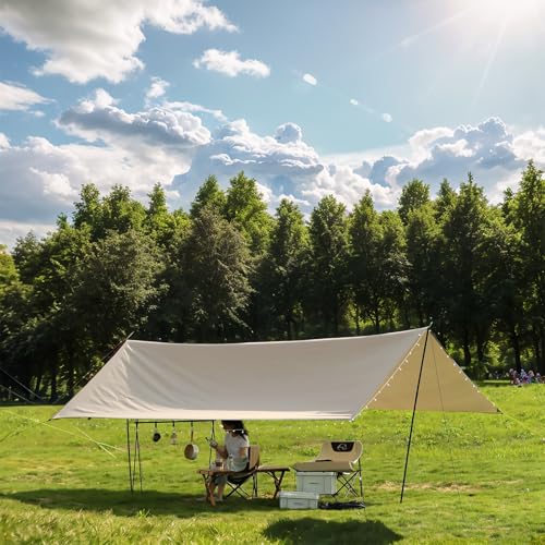 Camping Tarp Poles Tent Poles Adjustable for Tarp Canopy Awning Beach Shade (Dia 0.75"/Length 80.7") - color: Dia 0.75"/Length 80.7"