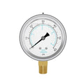 Joywayus Pressure Gauge 0-60 PSI Brass 1/4" NPT Male Thread Lower Mount, Glycerin Filled, Stainless Steel Case, Multiple Function