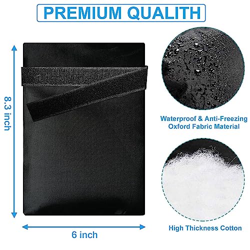 Outdoor Faucet Covers for Winter, Actgan 8.3"H x 6"W Thickened Outside Garden Faucet Socks for Freeze Protection, Reusable Insulated Faucet Covers, 6 Pack, Black - color: 6 Piece 8.3"H x 6"W Black