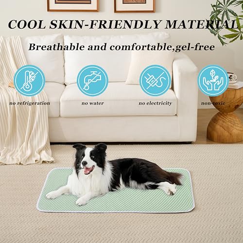 MICROCOSMOS Pet Cooling Mat & Sleeping Pad- Breathable Bubble Surface, EZ Clean. Keep Cooling for Pets, Kids and Adults in Summer.(Green, 40" x 28") - color: Green, size: 40" x 28"