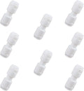 Push to Connect Fittings for Reverse Osmosis Water Filter 1/4" Equal Straight Coupling Union,NSF Certified Plastic ro Fittings (pack 8)