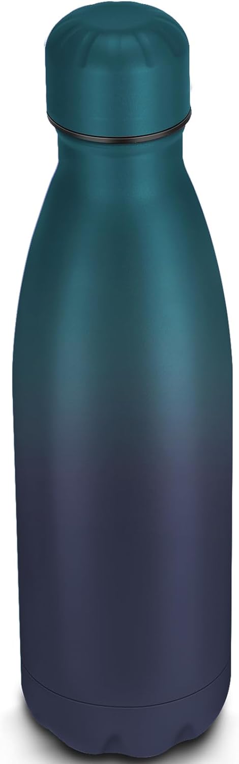 25oz Cola-Bottle Shaped Stainless Steel Leak-proof Water Bottle,Double Wall Vacuum Insulated Metal，Travel Mug For Sports Indoors & Outdoors,BPA-Free Kids Flasks,Dark Night(1 Pack)