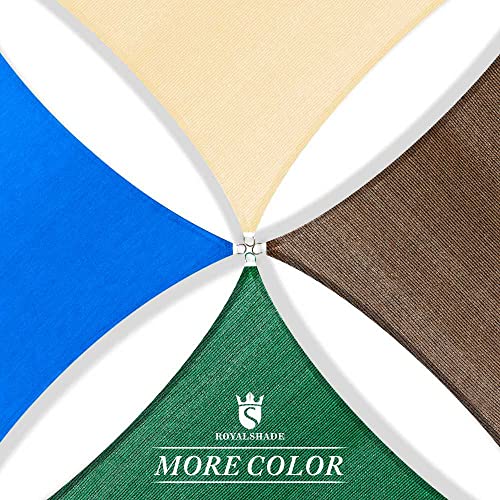 Royal Shade 7' x 7' Brown Rectangle Square Sun Shade Sail Order to Make RTAPR0810 Canopy, UPF50+ 95% UV Blockage, 200GSM Commercial Standard Heavy Duty, 3 Years Warranty (We Make Custom Size) - color: Brown, size: 7' X 7' Custom Size