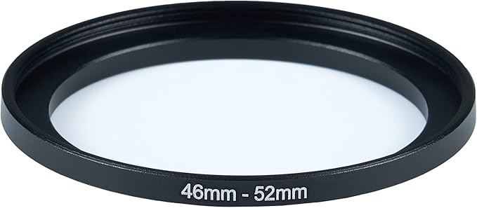 46mm to 52mm Step-Up Ring Filter Adapter for All Brands UV ND CPL Metal Ring Step-Up Rings Adapter Filter (46mm-52mm)