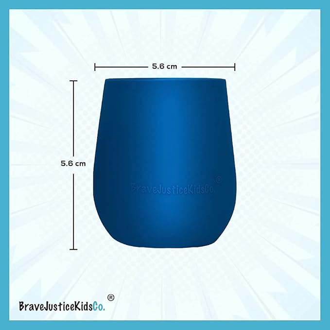 | Teenie Tiny™ Silicone Developmental Baby-Led Weaning Drinking Cups (2 pack) (Mauve and Blue Fusion)