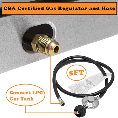 1 Burner Propane Gas Cooktop,Camping Portable LPG Gas Stove, Auto Ignition Tempered Glass Countertop Regulator and Burner Grate - color: Glass