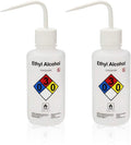 2pcs of Self-Venting Safety Wash Bottles, Vol.500ml 17oz, Ethyl Alcohol Wash Bottle, LDPE Material, LVM001
