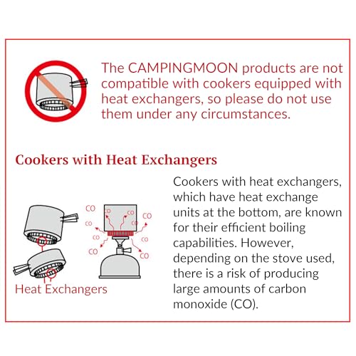 CAMPINGMOON Canister Top Stove Portable Compact Foldable w/Micro Regulator w/4Flex w/igniter XD-2F (Silver)