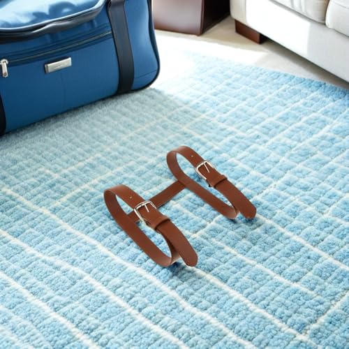 Outdoor Picnic Blanket Carry Strap with Handle, Heavy-duty Brown Bedroll Strap and Yoga Mat Carrier for Camping, Travel, and Outdoor Activities