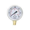 0-300 Psi Glycerin Liquid Filled Pressure Gauge, 2.5" Dial Size, 1/4" NPT Lower Mount, 304 Stainless Steel Case, for Pool Pump Sand Filter Air Compressor, Water Oil Air Pressure Test
