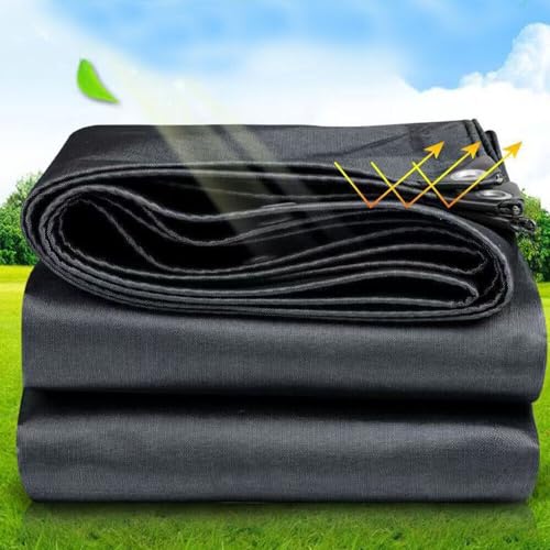 12 x 16ft Tarps Heavy Duty Thick Waterproof, Poly Canopy Black Tent Shelter Cover, 16 Oz Tarpaulin Shade, Rip and Tear Proof, UV Resistant Tarpaulin with Grommets and Reinforced Edges - color: Black, size: 12 x 16ft