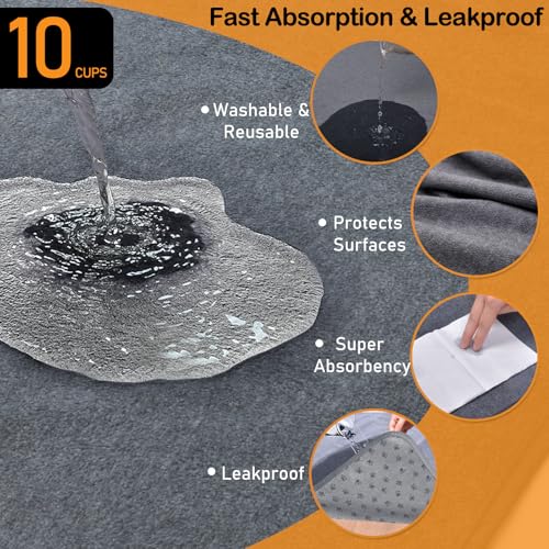 LOOBANI Washable Pee Pad for Dogs, 2 Packs Non-Slip Puppy Training Pads, Fast Absorbent Pet Whelping Pads, Puppy Playpen Mat for Incontinence, Housebreak, Crate , 36x72in, Gray - size: 36"*72"(Pack of 2) Gray