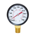 Joywayus Pressure Gauge 0 to 300 PSI Brass 1/4" Male NPT Thread Lower Mount, Multiple Function