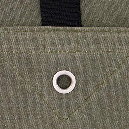 WHITEDUCK Canvas Tarp 18 oz. Heavy Duty Waterproof UV Resistant, Rustproof Grommets, Industrial & Commercial Use Cloth Tarp (Cut Size: 12'x16', Finished Size: 11'6"x15'6", Olive) - color: Olive, size: 12' x 16'