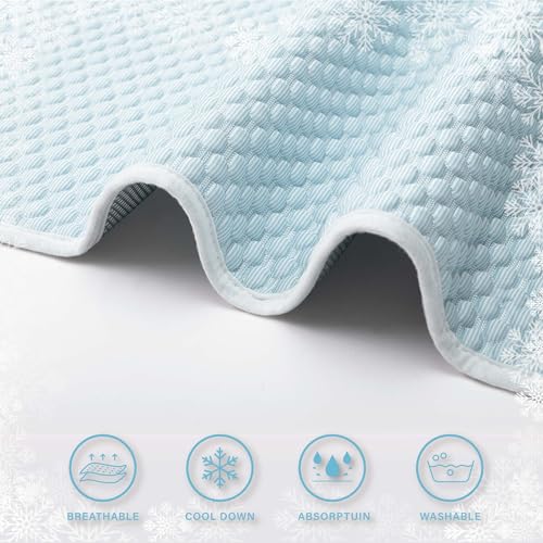 MICROCOSMOS Sleeping Pad & Pet Cooling Mat- Breathable Bubble Surface, EZ Clean. Keep Cooling for Pets, Kids and Adults in Summer.(BlueWhite, 48" x 24") - color: BlueWhite, size: 48" x 24"
