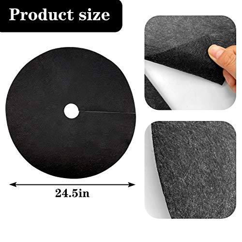 EBaokuup 8 Pack 24.5 Inch Non-Woven Tree Mulch Ring - Degradable Tree Protector Mat, Reusable Tree Weed Barrier Mat for Weed Control Root Protection - size: 24.5 Inch