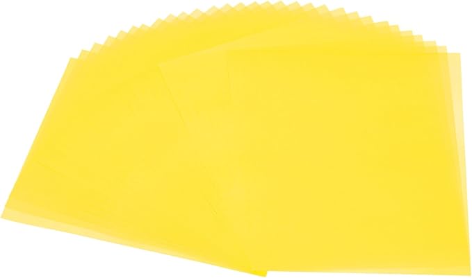 PATIKIL 30 Sheets Vellum Paper 8.5x11inches, Printable Translucent Paper 100GSM Colored for Invitations Laser Inkjet Printing Card Making Crafting Wedding Tracing, Yellow