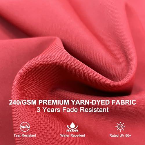 PURPLE LEAF Rectangle Patio Umbrella 9' X 12' Large Cantilever Umbrella, Terra - color: Terra, size: 9' X 12'