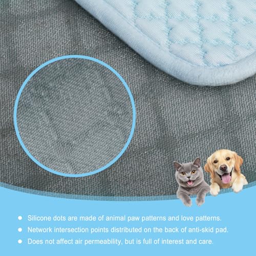 Dog Cooling Mat, Comfortable Pet Cooling Pad for Dogs Cats, Q-Max>0.4 Washable Cool Fiber Portable for Indoor Outdoor Car Seats - size: Small