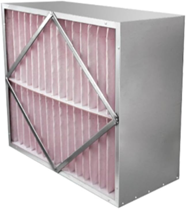 RIGID-PACK 24x24x12 Rigid Box Air Filter – MERV 14/95% ASHRAE HVAC Filter – Radial V-Pleat, Metal Frame, Single Header – High-Efficiency Replacement for Commercial & Industrial Systems