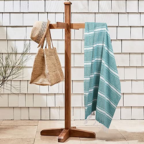 Belizzi Home Turkish Beach Towel -Large Beach Towels Oversized 4 Pack - Soft Durable Compact Lightweight Quick Dry Sand Free Bath Pool Towel Set for Beach Gifts Clearance Vacation Travel - Teal - color: Teal, size: 4 Pack