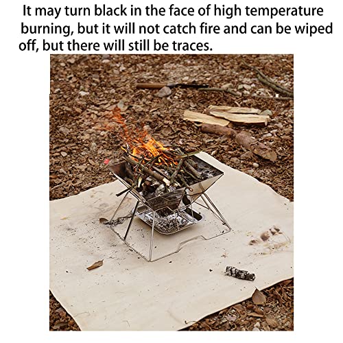 Fire Pit Mat, Fireproof Stove Grill Mats Blanket for Wood Deck Insulation, Camping BBQ Temperature Resistant Rugs Accessories for Outside Indoor Lawn Protection (23.6'''×31.5'') - size: 23.6'''×31.5''