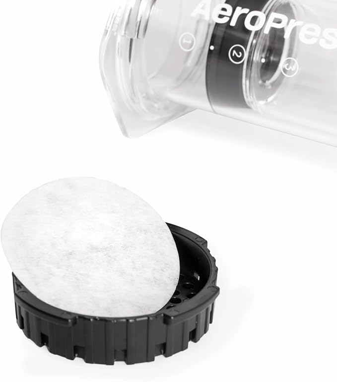 AeroPress Coffee Maker White Paper Micro-Filters, Compostable Coffee Filters Made From White, Chlorine-Free Paper, Fits Standard Size AeroPress Manual Coffee Makers, 2 Pack (700 Count)