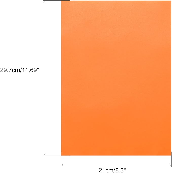 MECCANIXITY Colored Vellum Paper, 50 Sheet Orange Transparency 11.7 x 8.2 Printable Vellum Paper, Translucent Vellum Sheets for Printing Wedding Invitations, Ink Jet Laser Printer