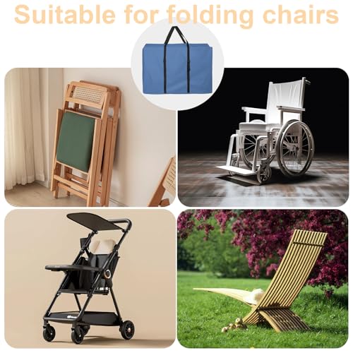 Large Outside Folding Chair Storage Bag with Zipper and Handles, 600D Folding Chair Carry Bag for Zero Gravity Chair, Portable Folding Lounge Chair Carrying Bags, 43" L x 11" W x 29" H (Blue - 1 Pack) - color: Blue - 1 Pack