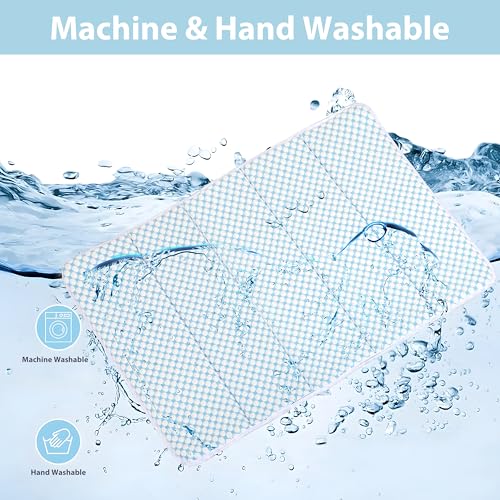 Cooling Dog Mat Q-Max>0.5 - Rapid Cooling Tech, Thin Breathable Crate Pad, Portable Washable Summer Mat, Chill Soothing Fabric - 35"x23" Large Dog, Blue - color: Blue, size: 35"L x 23"W x 0.8"H