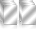 Marsui 8 Pieces Shatter Proof Plastic Mirror Craft 4 x 6 Inch Small Mirror Tiles Bulk with Soft Round Corners Double Sided Protective Film Reflector Sheets Art Craft Supply for Bathroom Home Decor