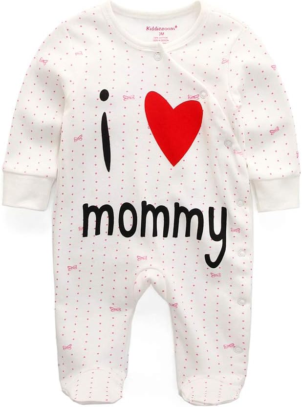 Kiddiezoom Baby and Toddler Boys'Snug Fit Footed One-Piece Romper Jumpsuit Cotton Cotton Footed Outfit