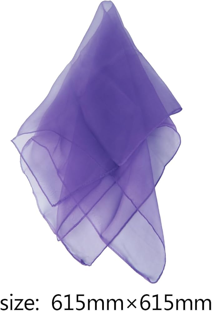 Larcele 12 Pieces Juggling Dance Scarf for Performance Prop Accessory 24 x 24 inches WDSJ-02