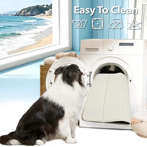 Cooling Dog Mat Q-Max>0.5 - Rapid Cooling Tech, Thin Breathable Crate Pad, Portable Washable Summer Mat, Chill Soothing Fabric - 30"x20" Medium Dog, Dark Beige - color: Dark Beige, size: 30"L x 20"W x 0.8"H