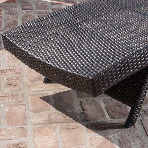 Outdoor Patio 4 Adjustable Backrest Chaise Lounger and 2 Side End Tables, 6 Piece Lounge Chair Patio Pool Outside Rattan Reclining Lounge Chairs with Coffee Table - color: 4 Chairs + 2 Tables