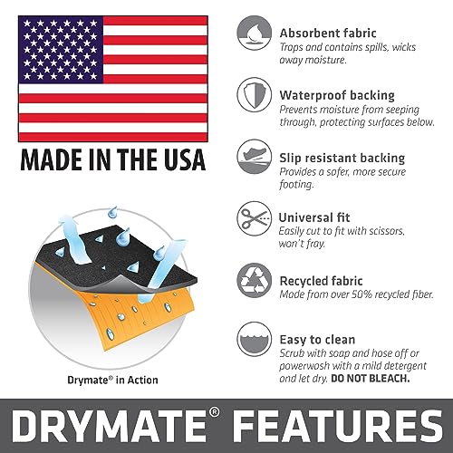 Drymate Tent Carpet Mat, Protective Waterproof Liner Keeps You Warm & Dry, Camping Floor Rug Accessory (7'4" x 8'4"), Durable, Lightweight, Soft & Comfortable, Trimmable Material (USA Made) (Charcoal) - size: 7'4" x 8'4" (Rectangular)
