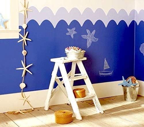 Chalkboard Blackboard Paint - Brush on Wood, Metal, Glass, Wall, Plaster Boards Sign, Frame or Any Surface. Use with Chalk Pen Wet Erase, Non-Toxic - Matte Finish [Blue] - (8.5oz Cover 32 sf)