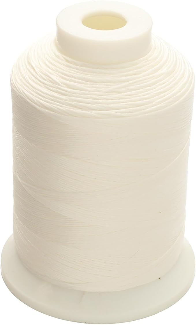 KO Thread, Nylon Beading Thread, White Color, Japanese Pre-Waxed 100% Nylon, 440TEX, Tangle Resistant Knotting Cord, 300 meter/330 Yard per Spool - Use for Seed Bead Projects, Loom Work, Bead Weaving
